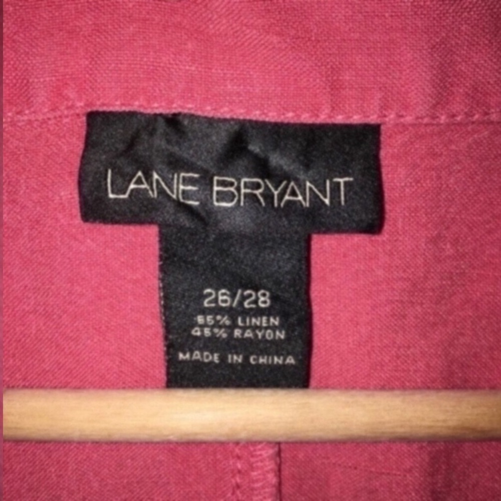 Lane Bryant Red Linen Blend Jacket - Picture 4 of 4
